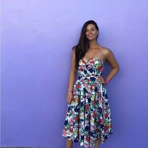 Tara Jarmon Vibrant Floral Midi Dress